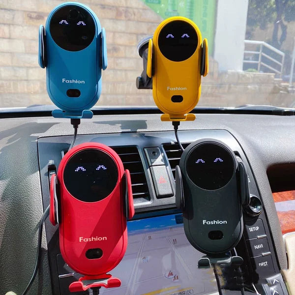 Soporte de Teléfono con Cargador Inalámbrico para Coche Inteligente - ENVÍO GRÁTIS