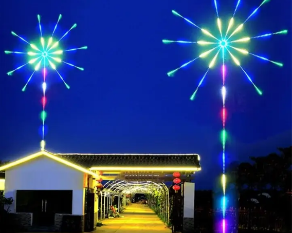 Luz LED de fuegos artificiales inteligentes con Bluetooth y WiFi