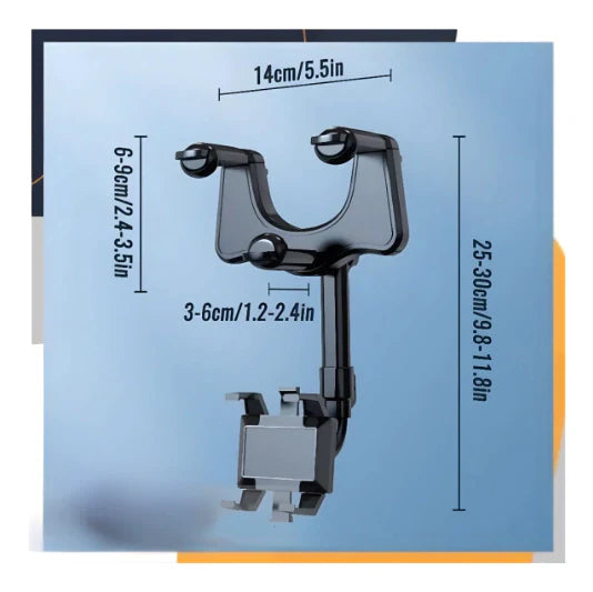 Soporte para teléfono giratorio y retráctil para automóvil - ENVÍO GRATIS
